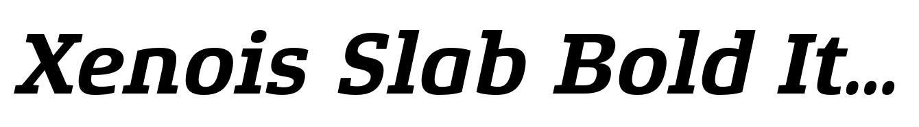 Xenois Slab Bold Italic